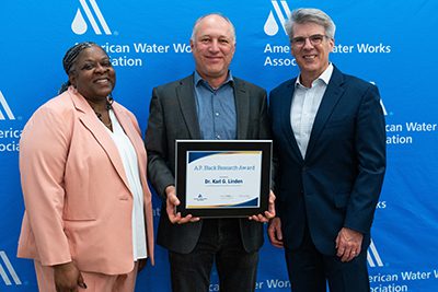 Dr. Karl Gregory Linden received the A.P. Black Research Award which recognizes outstanding research contributions to water science and water supply practices.