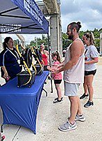 The World Games attendee at Birmingham Water Works' booth.