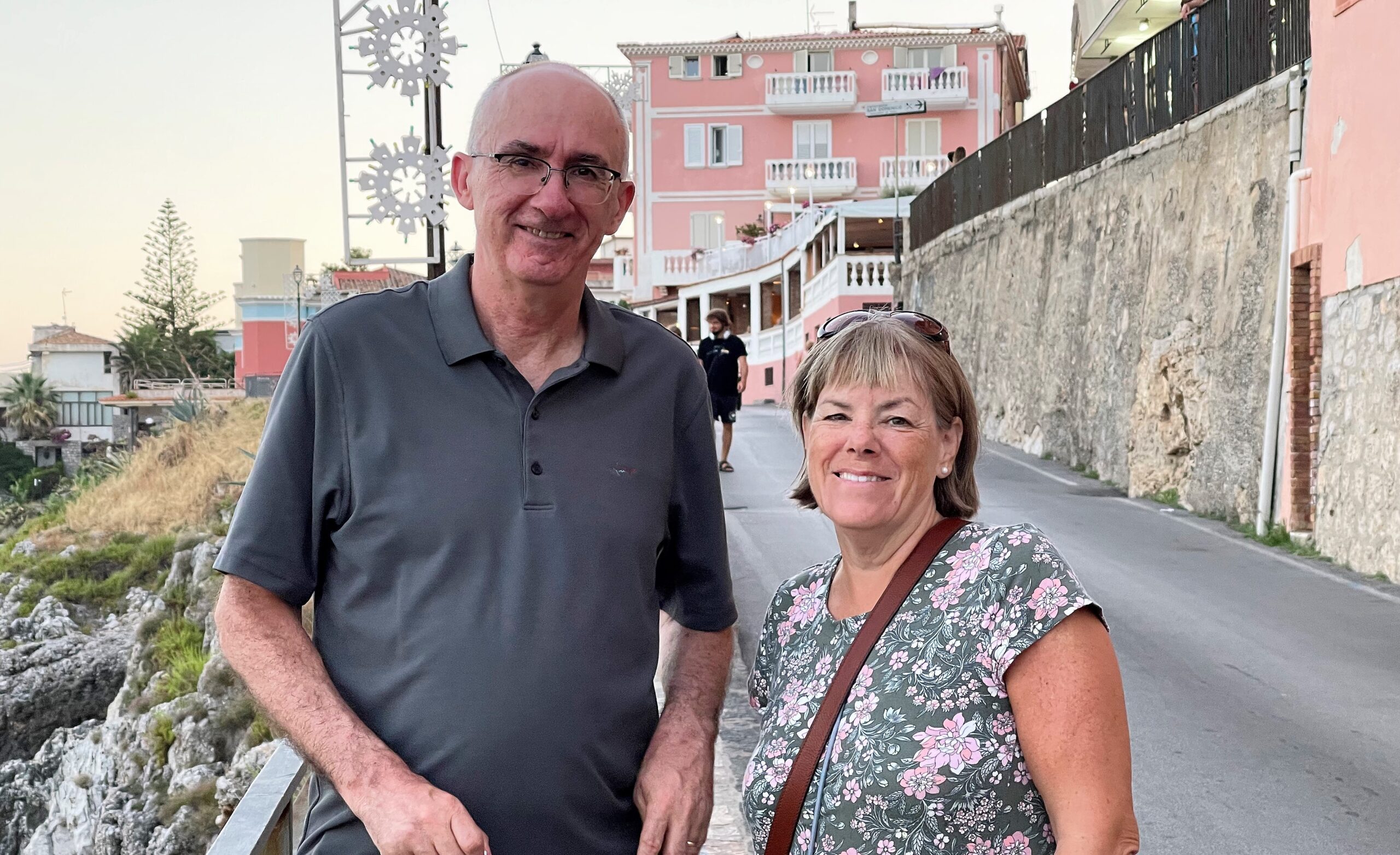 Reid and Eleanor Campbell in Marina de Camerotta, Italy