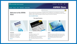 Image from new AWWA e-Commerce site