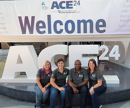 The Lansing Lethal Ladies from left to right: Julie Maltby, setter; Stasi Kreiner, copper; Remecho Sanders, coach; and Kelly Gleason, cranker