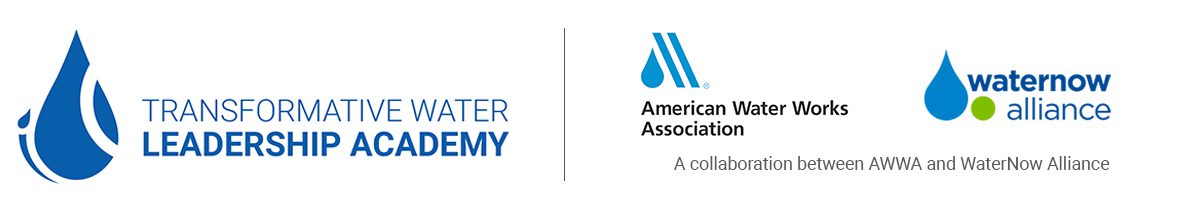 TWLA logo with AWWA and Waternow Alliance