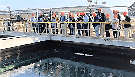 Delegates touring the Sorek Desalination Plant in Plamachim, Israel
