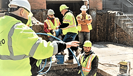 A Pittsburgh Water crew removing lead service lines