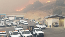 2018 wildfire threatens Las Virgines Municipal Water District headquarters