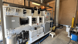 Equipment used to pilot dissolved air flotation